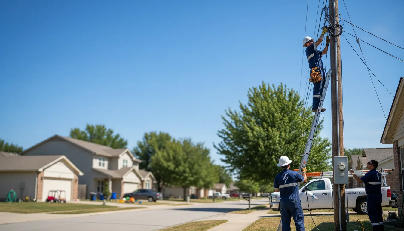 Residential electrician providing installation services in Canute, OK